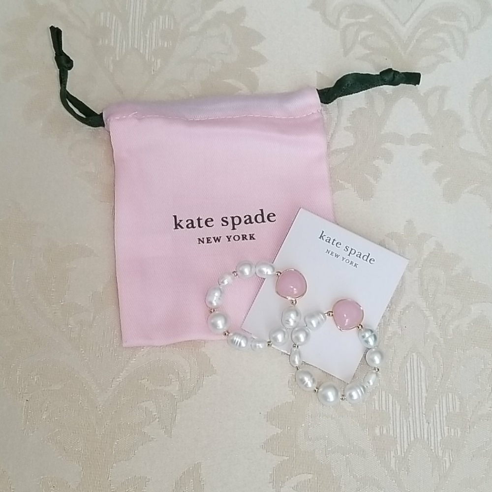 Kate Spade NY Stone & Pearl Door Knocker Earrings - Picture 8 of 8